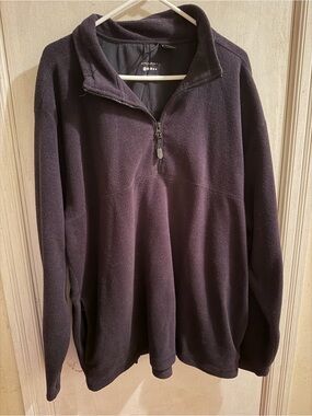 Prospirit Black Men's Zip-Up Fleece Pullover
